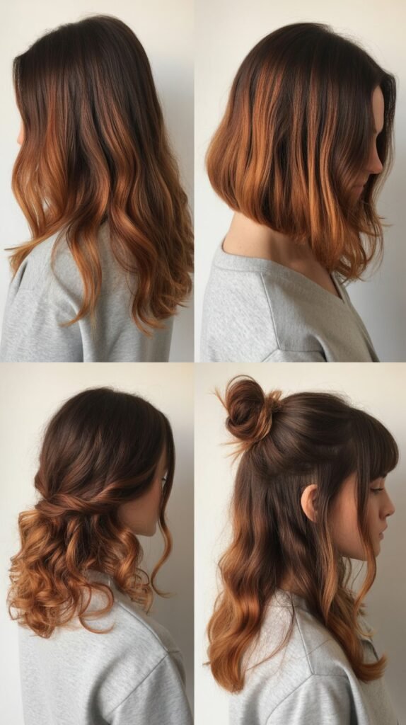  Auburn Ombré from Dark Roots