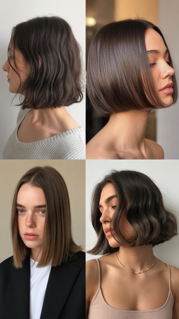 Blunt Cut with Flexible Hold Hairspray