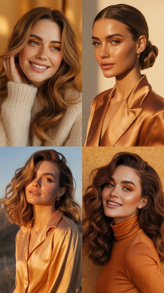 . Warm Honey-Caramel Tones