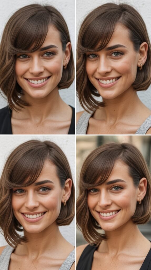 Undercut Bob With Long Side Bangs