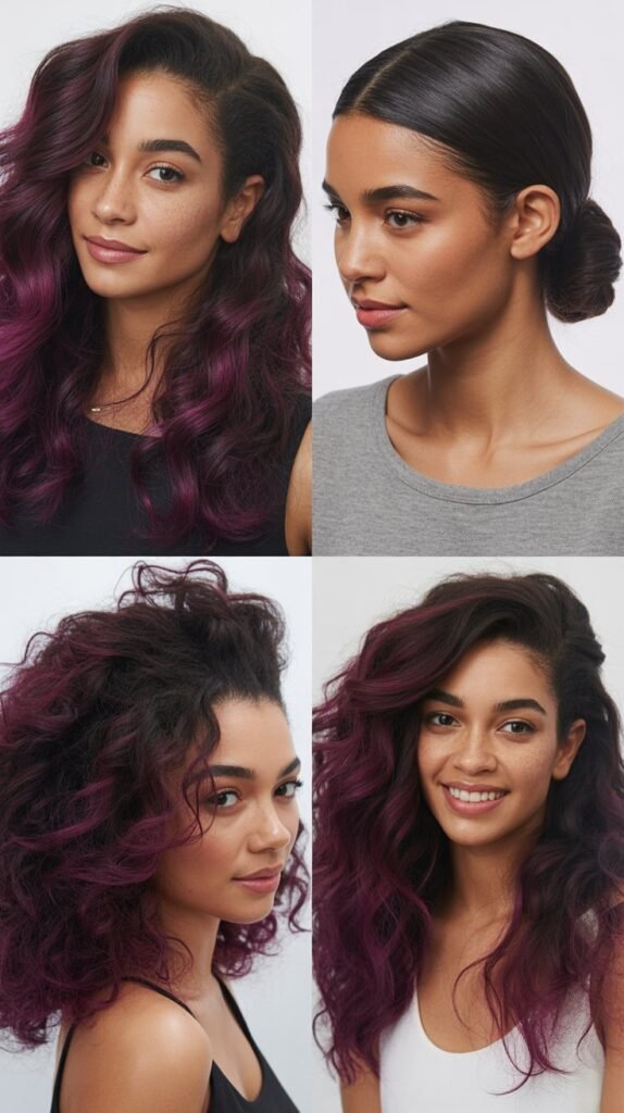  Deep Plum on Black Base