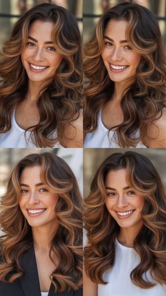  Caramel Highlights on Thick Hair