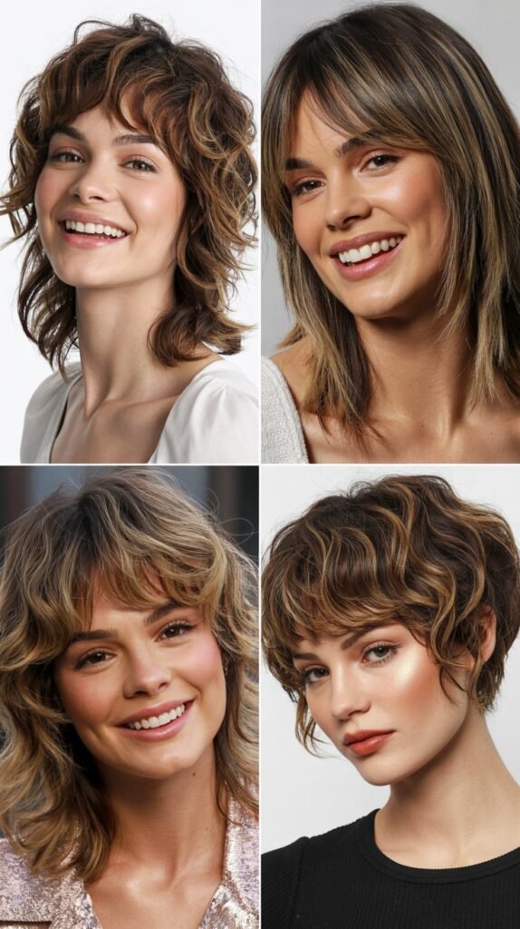 . Textured Choppy Bangs