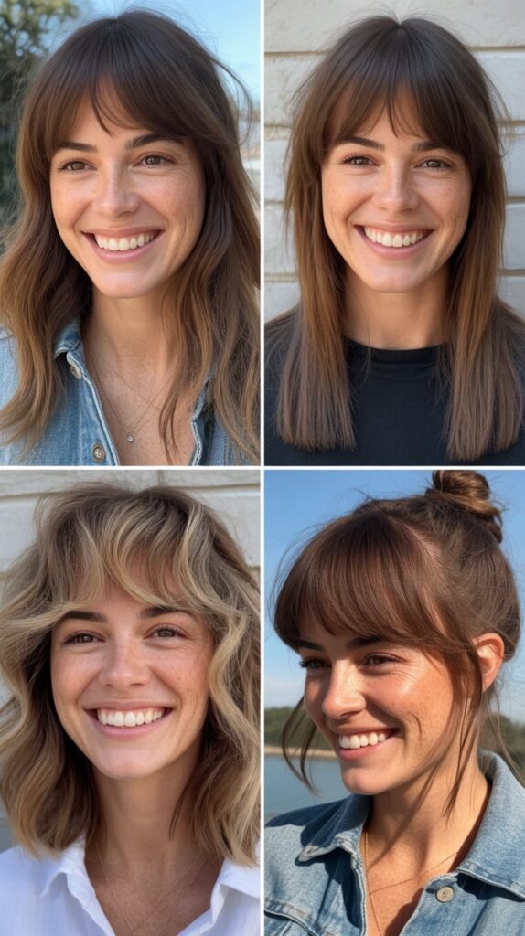 Choppy Curtain Bangs