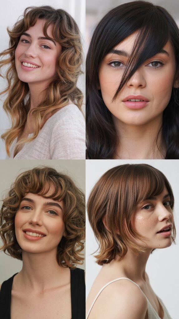 Airy Bangs with Middle Part