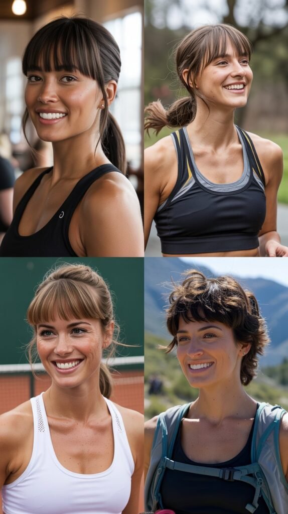 Textured Brow-Skimming Bangs