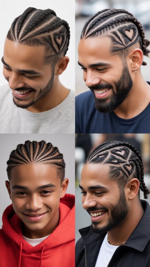  Heart Pattern Cornrows