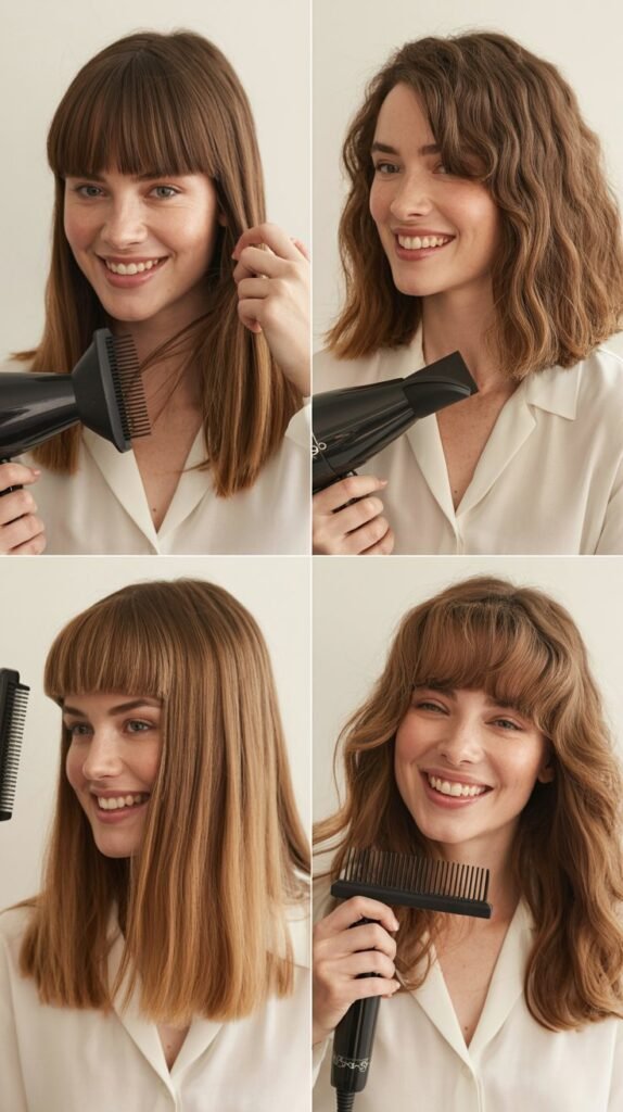 3. Blow-Drying Techniques for Airy Bangs