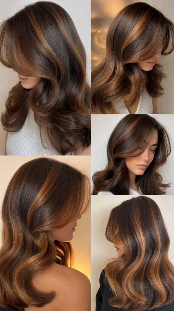 1. Classic Caramel Balayage for Natural Dimension