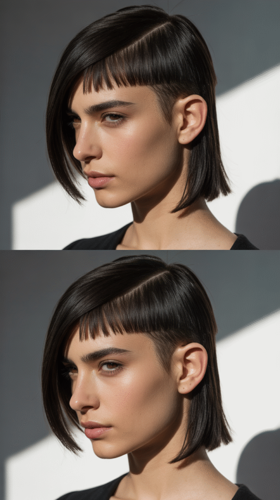 Asymmetrical Blunt Cut