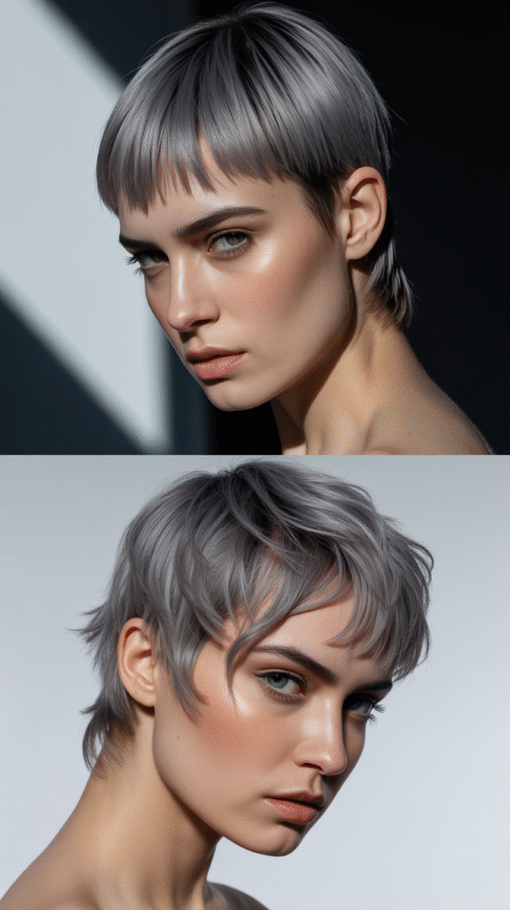 Asymmetrical Cut With Angled Bangs