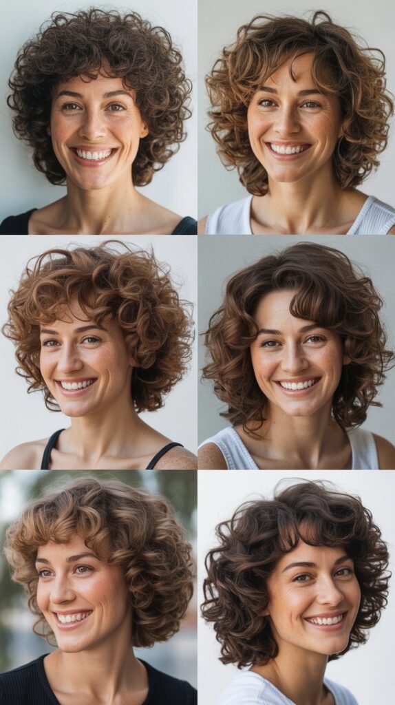  Rounded Curly Cut