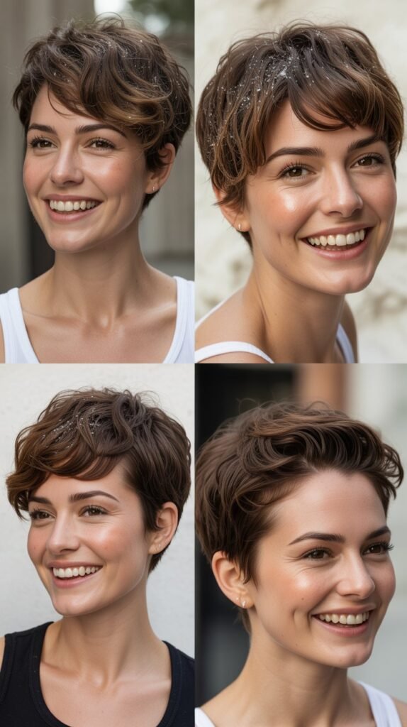 Textured Pixie with Sea Salt Spray