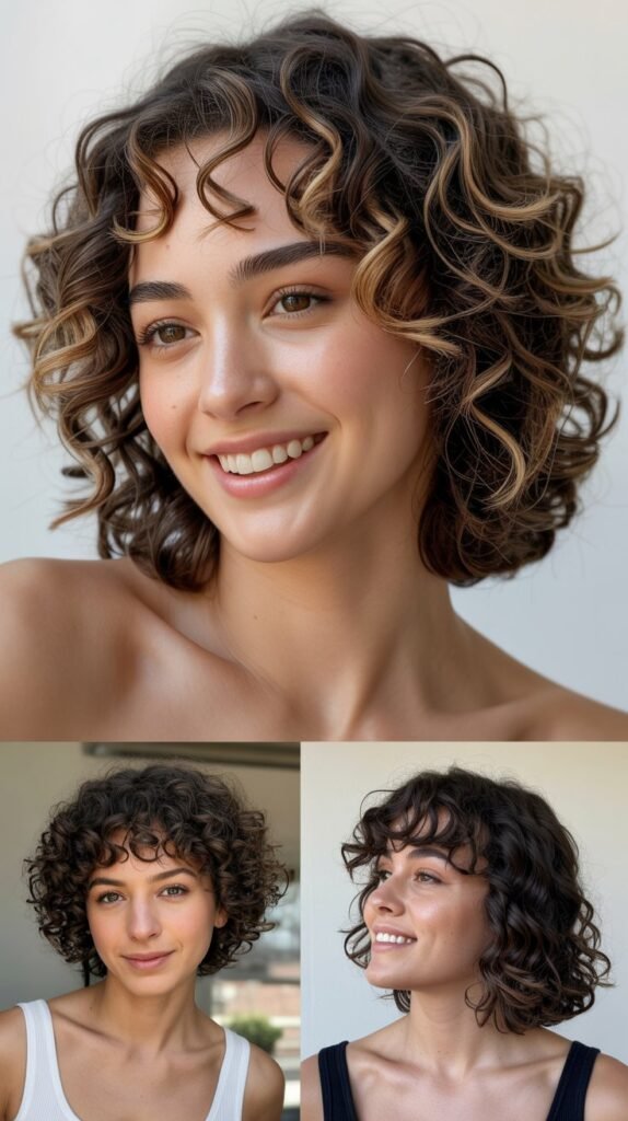 Curly Hair with Blunt Cut Ends