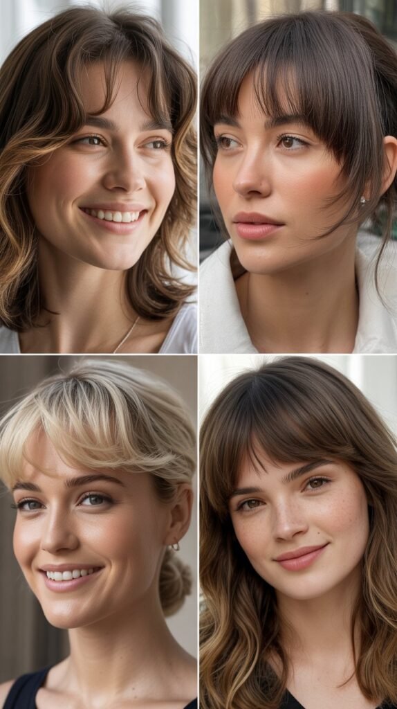 Wispy Bangs for Square Faces: Softening Angles