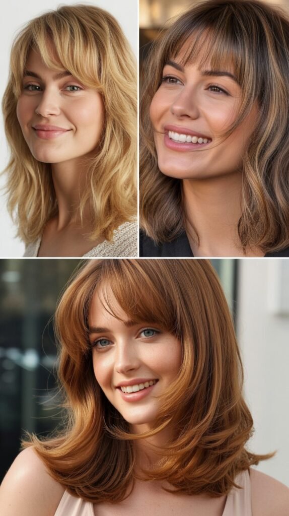 Wispy Bangs with Face-Framing Layers