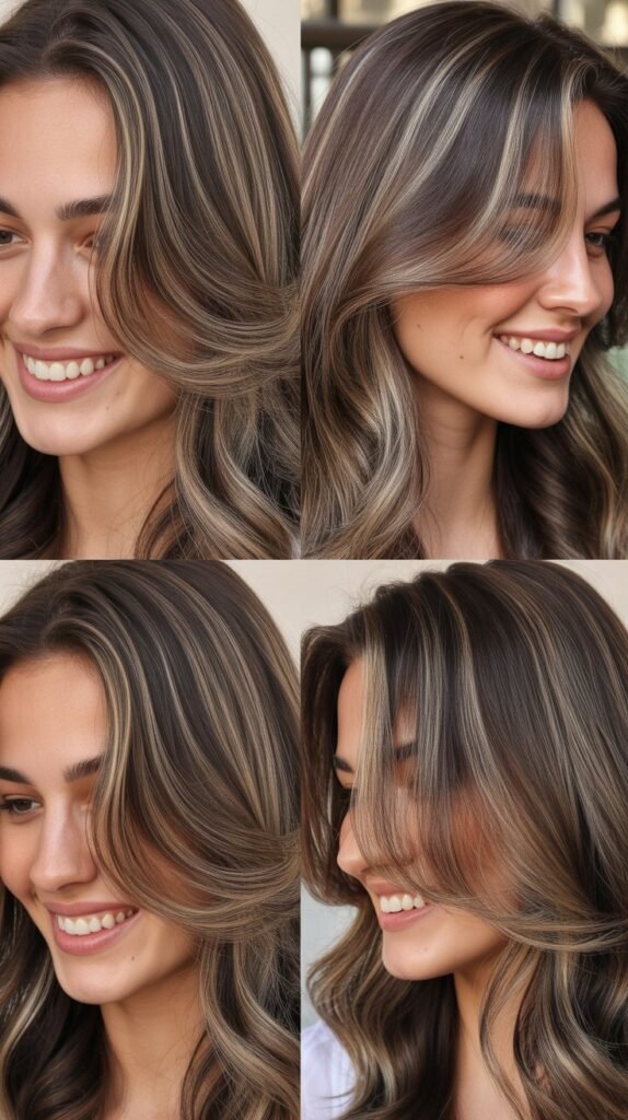 7. Ash Brown Highlights for Cool Tones