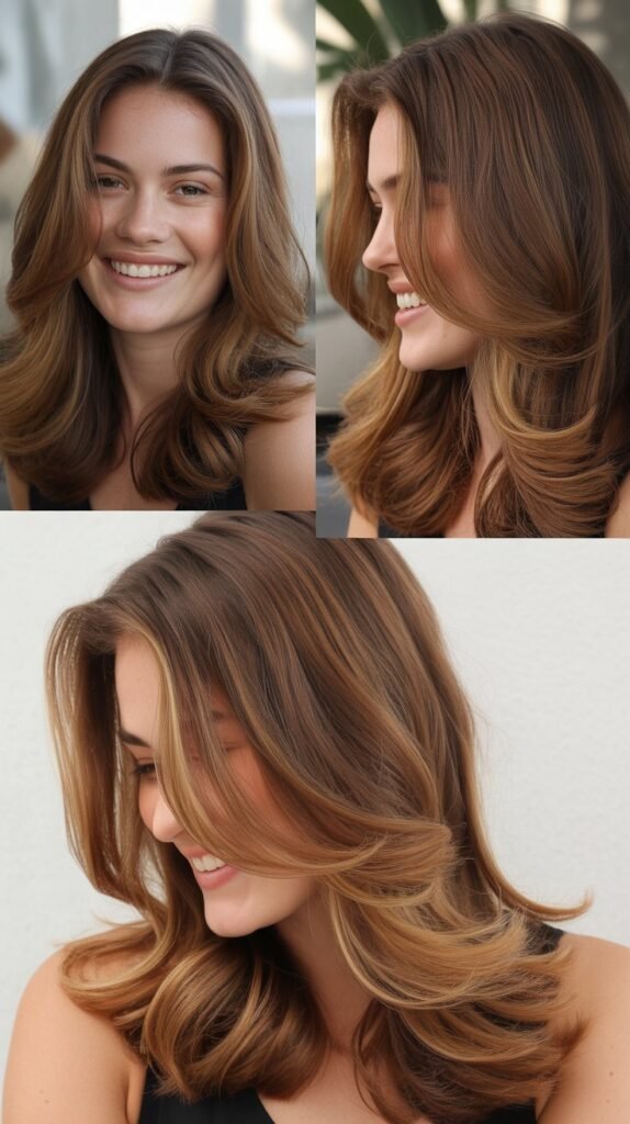  Chestnut Ombré with Long Cascading Layers
