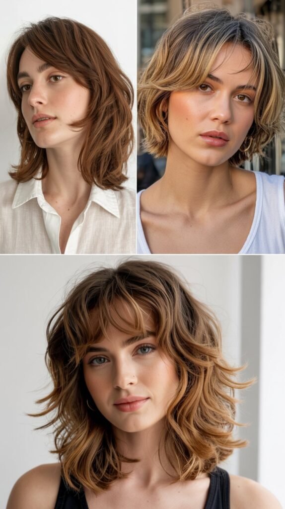 Shaggy Bangs With Long Shag Haircut