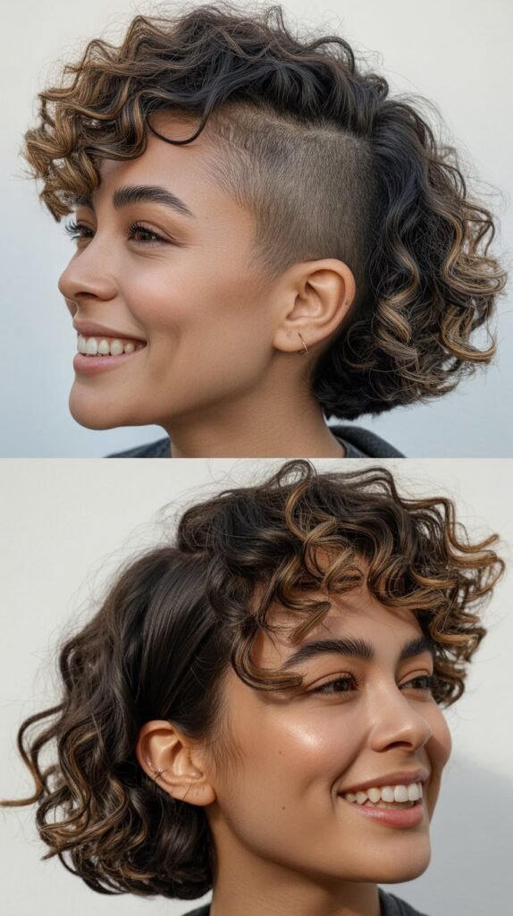 Disconnected Curly Undercut