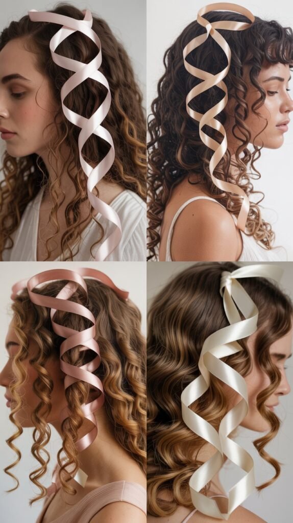 Ribbon Highlights Through Curl Spirals