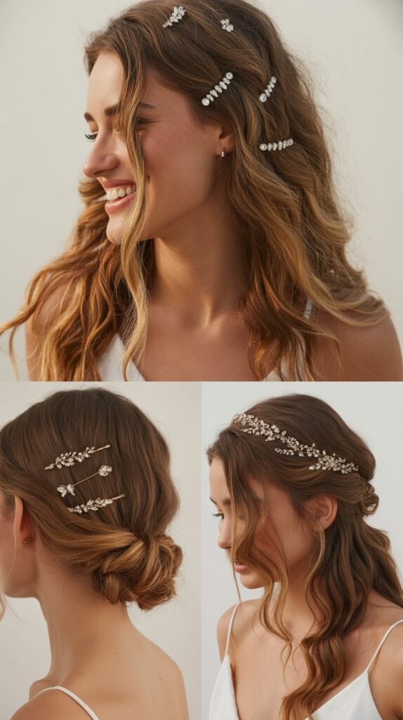 Mermaid Waves with Crystal Hair Jewelry