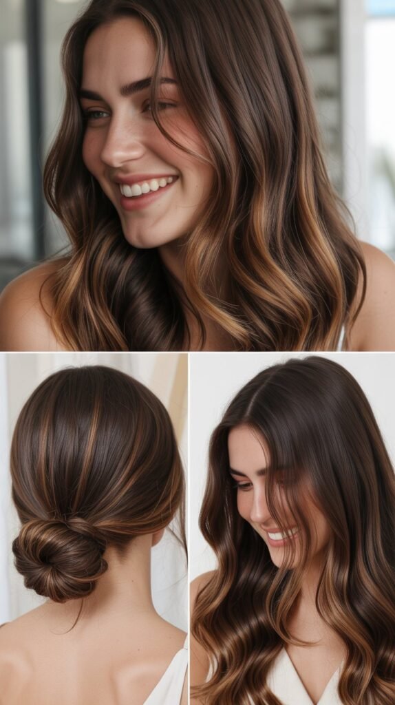  Dark Chocolate Brown with Bronze Accents