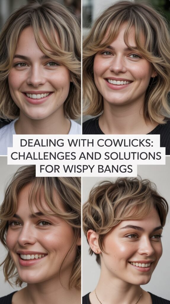 Dealing With Cowlicks: Challenges and Solutions for Wispy Bangs