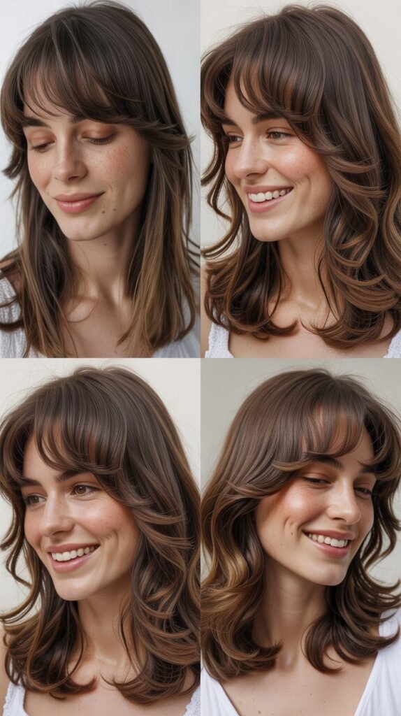 Wispy Bangs With Long Face-Framing Layers