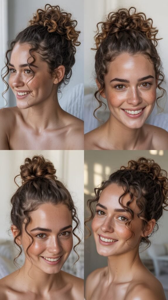 Curly Top Knot