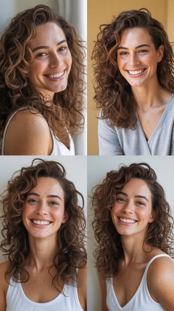 Long Layered Curls with Face-Framing Pieces