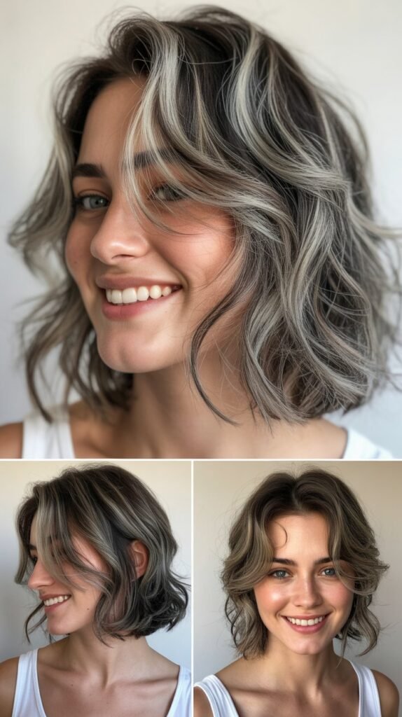 Smoky Silver Highlights for Edgy Look