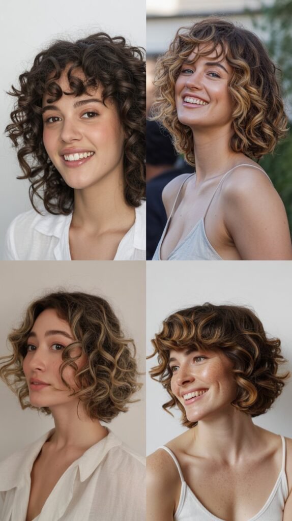 The Curly Bob: Chin to Shoulder Length