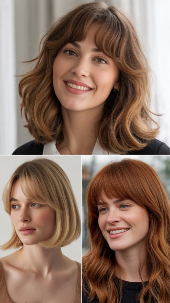  Wispy Bangs for Round Faces