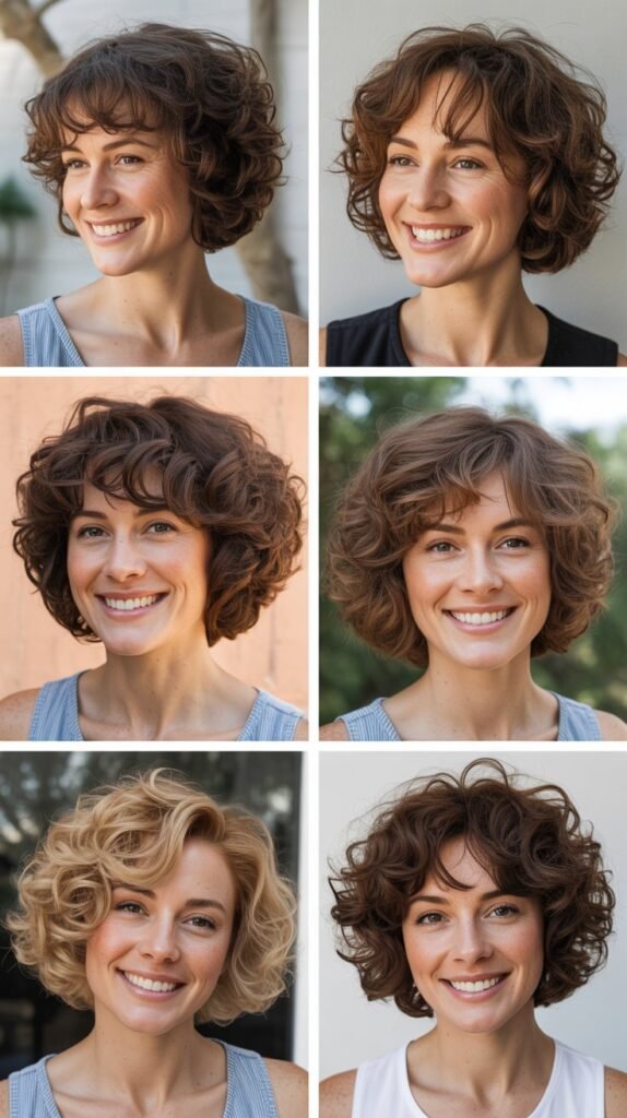 Curly Bob with Stacked Back