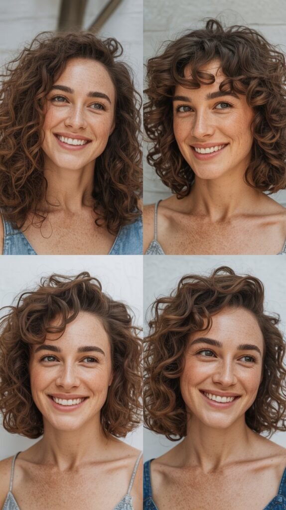 Shoulder-Length Curly Cut