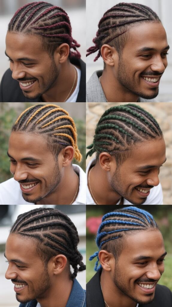 Cornrows with Yarn or Thread Wrapping