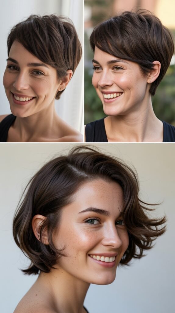 Dark Chocolate Brown Tapered Cut