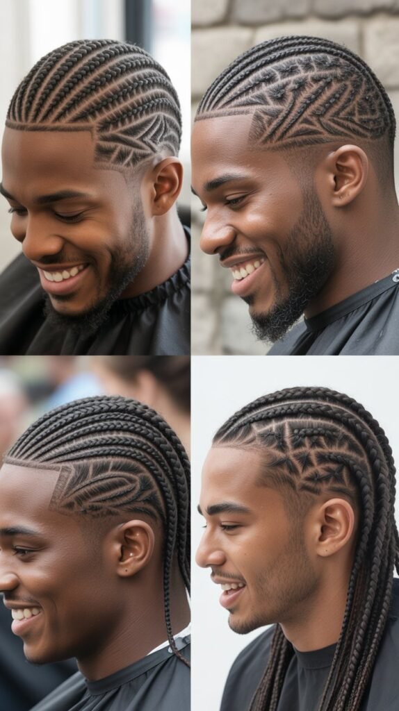 Cornrows with Undercut Designs