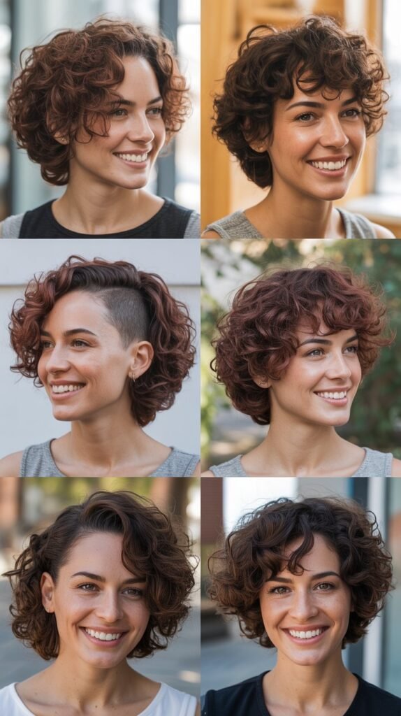 The Curly Asymmetrical Cut