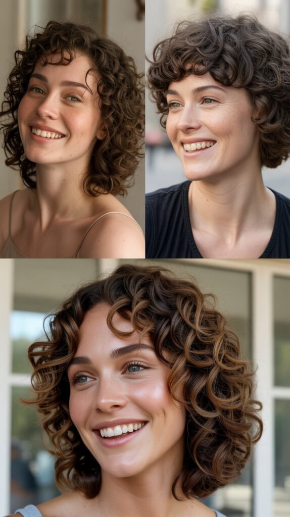 Rounded Curly Cut