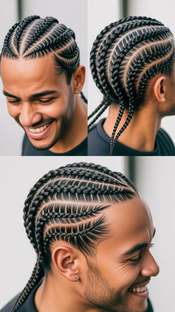 Lightning Bolt Cornrow Patterns