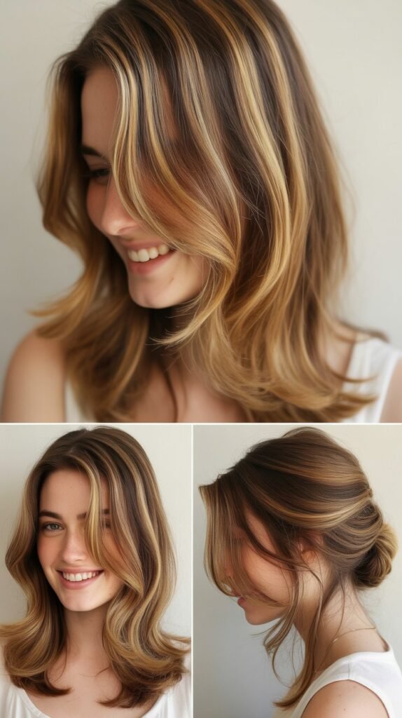  Amber Streak Highlights with A-Line Layers