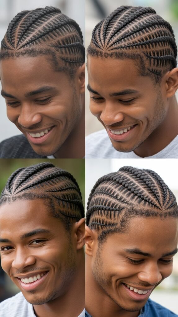 Arrow or Chevron Cornrows