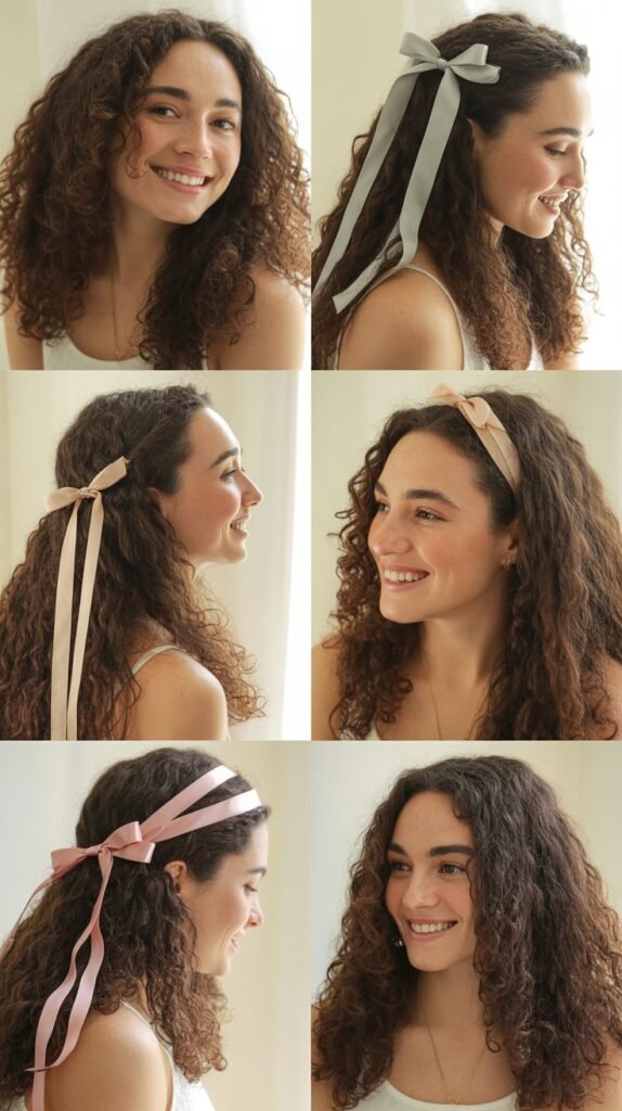 Long Curly Hair with Ribbon Layers