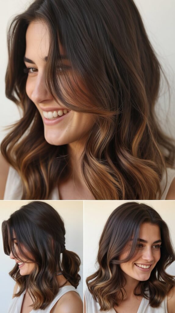 Dark Chocolate Brown with Peekaboo Highlights