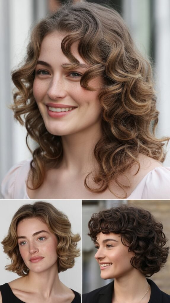 Long Curls with Face-Framing Layers: Classic Elegance