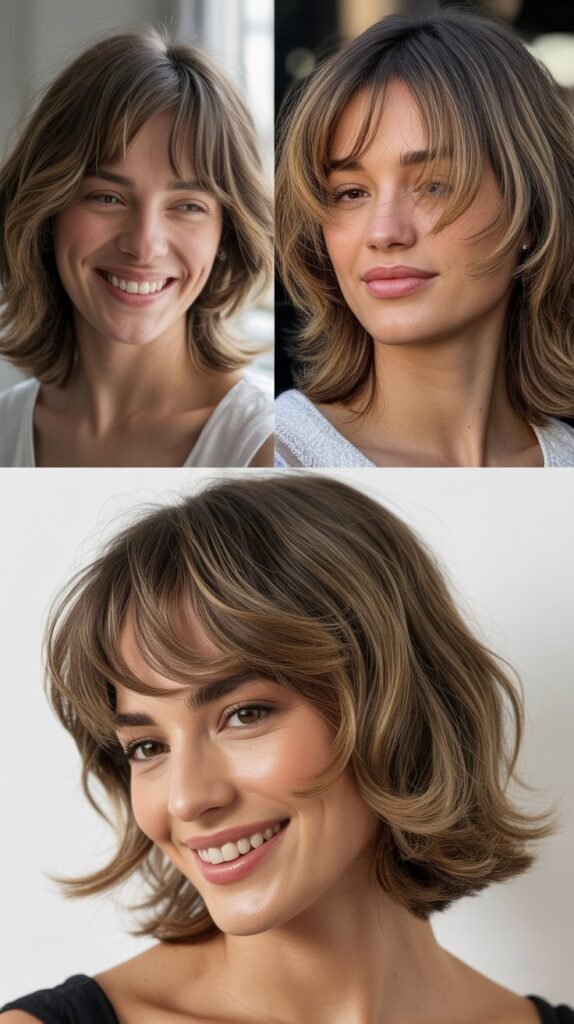 Wispy Bangs With U-Shaped Layers