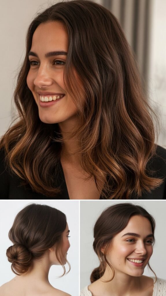 Dark Chocolate Brown with Warm Undertones