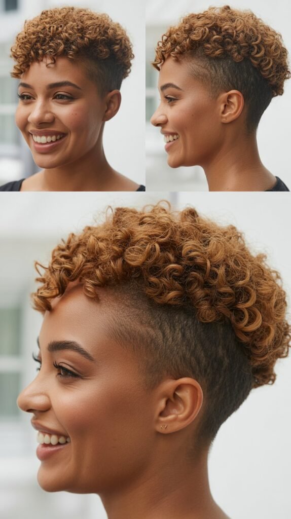 Curly Crop with Faded Sides